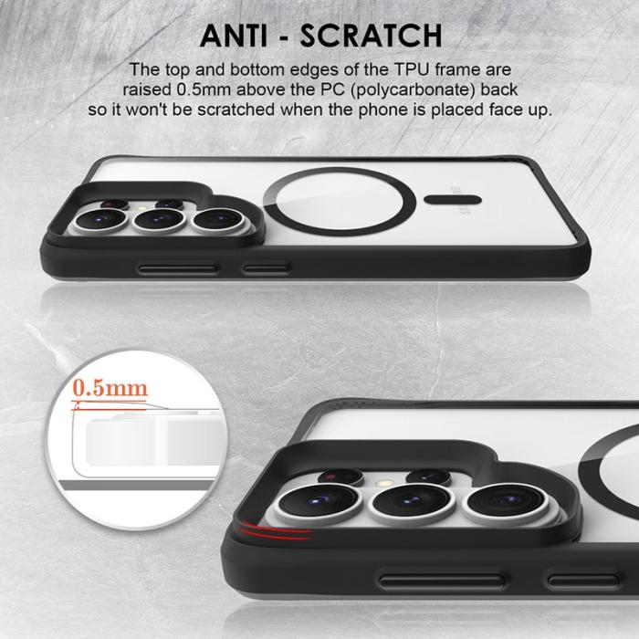 OEM - Mobilskal för Samsung Galaxy S26 Ultra Magnetiskt PC + TPU - Svart