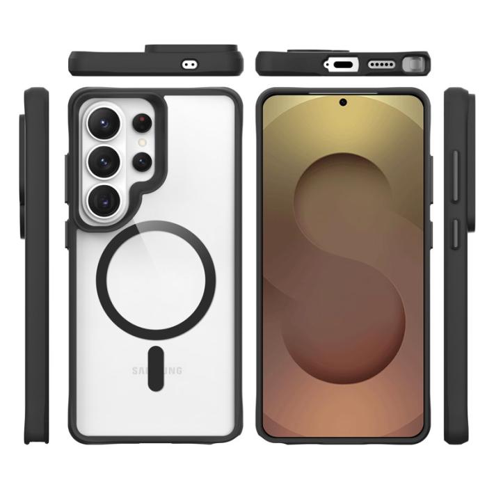 OEM - Mobilskal för Samsung Galaxy S26 Ultra Magnetiskt PC + TPU - Svart