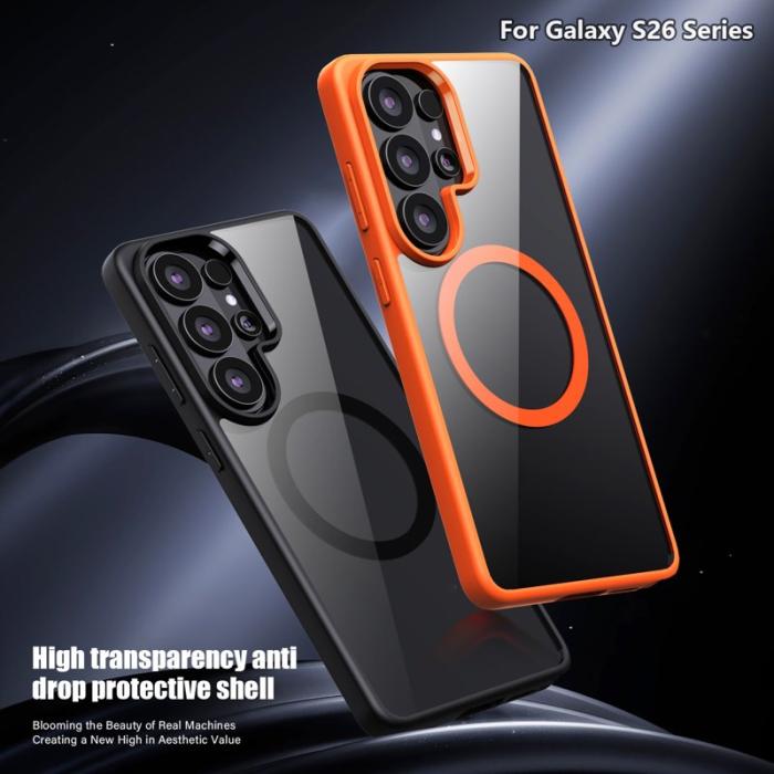 OEM - Mobilskal för Samsung Galaxy S26 Ultra Magnetiskt PC + TPU - Svart