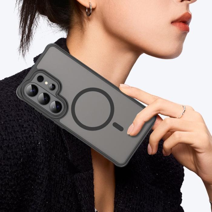 WANLONFENG - WANLONFENG Mobilskal för Samsung Galaxy S26 Ultra Magnetiskt PC + TPU - Svart