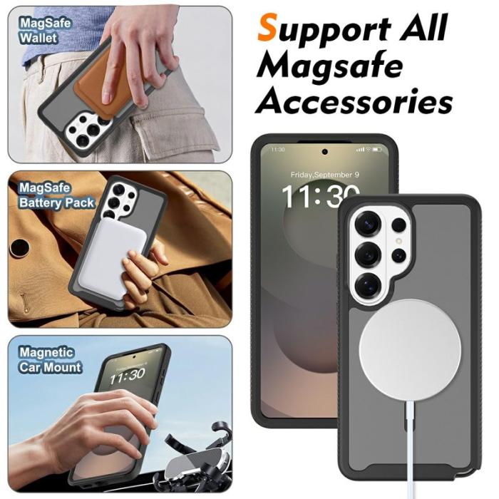 OEM - Mobilskal för Samsung Galaxy S26 Ultra Magnetiskt PC + TPU - Svart