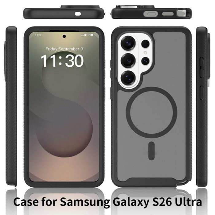 OEM - Mobilskal för Samsung Galaxy S26 Ultra Magnetiskt PC + TPU - Svart