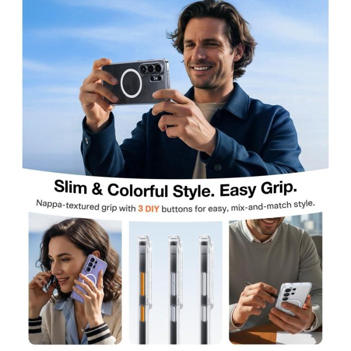 Torras - Torras Mobilskal för Samsung Galaxy S26 Ultra Magnetiskt PC + TPU - Transparent