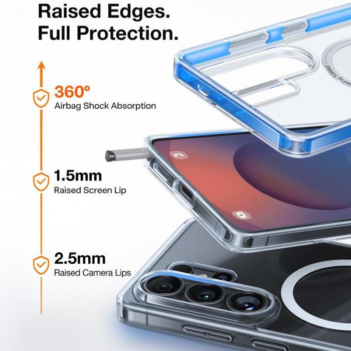 Torras - Torras Mobilskal för Samsung Galaxy S26 Ultra Magnetiskt PC + TPU - Transparent