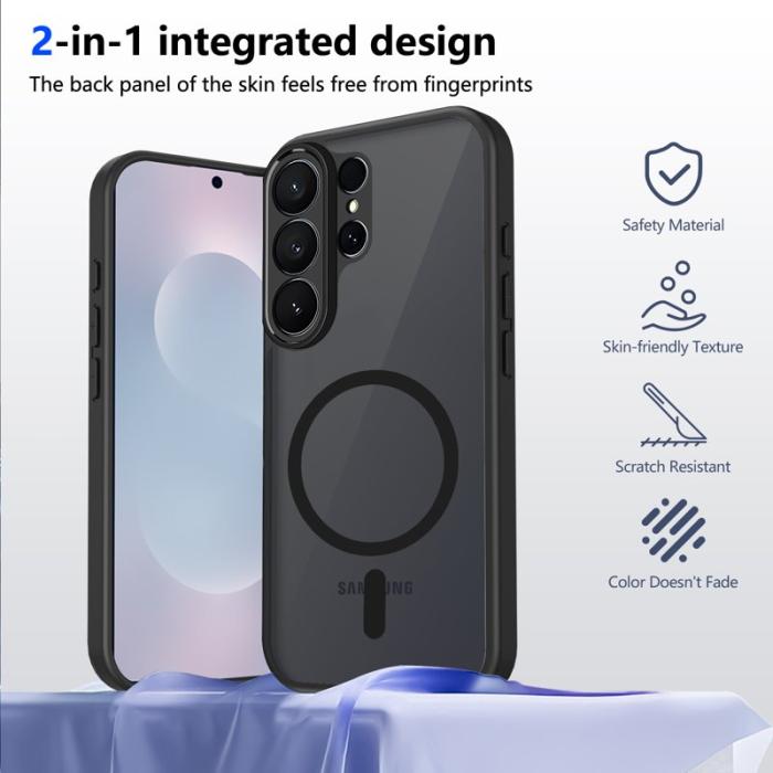 OEM - Mobilskal för Samsung Galaxy S26 Ultra Magnetiskt PC + TPU - Transparent