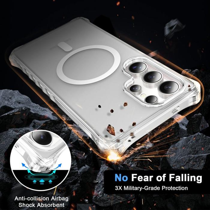 OEM - Mobilskal för Samsung Galaxy S26 Ultra Magnetiskt PC + TPU - Transparent