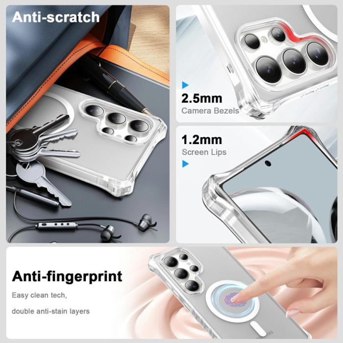 OEM - Mobilskal för Samsung Galaxy S26 Ultra Magnetiskt PC + TPU - Transparent