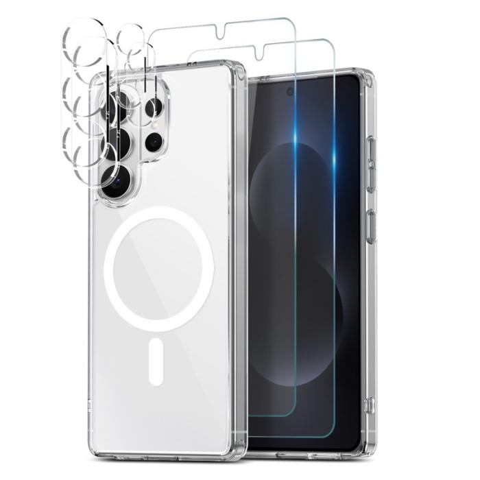 OEM - Mobilskal för Samsung Galaxy S26 Ultra Magnetiskt PC + TPU - Transparent