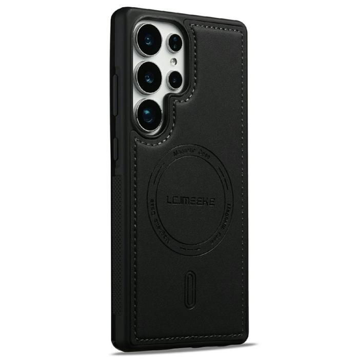 LC.imeeke - LC.IMEEKE Mobilskal för Samsung Galaxy S26 Ultra Magnetiskt Konstläder - Svart