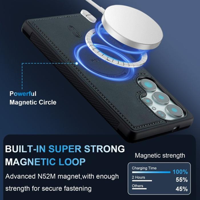 LC.imeeke - LC.IMEEKE Mobilskal för Samsung Galaxy S26 Ultra Magnetiskt Konstläder - Svart