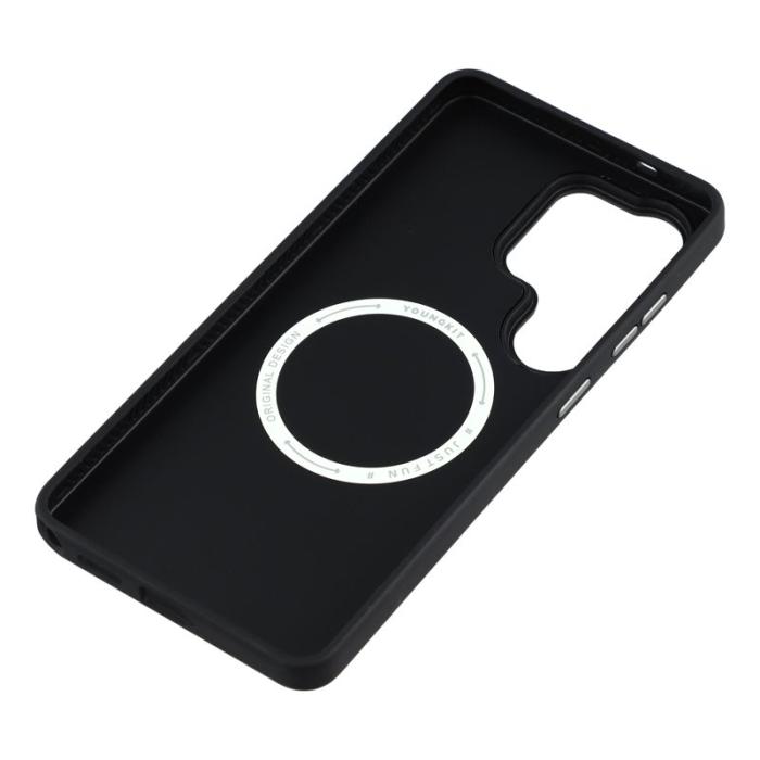 YOUNGKIT - YOUNGKIT Mobilskal för Samsung Galaxy S26 Ultra Magnetiskt PU + PC - Svart