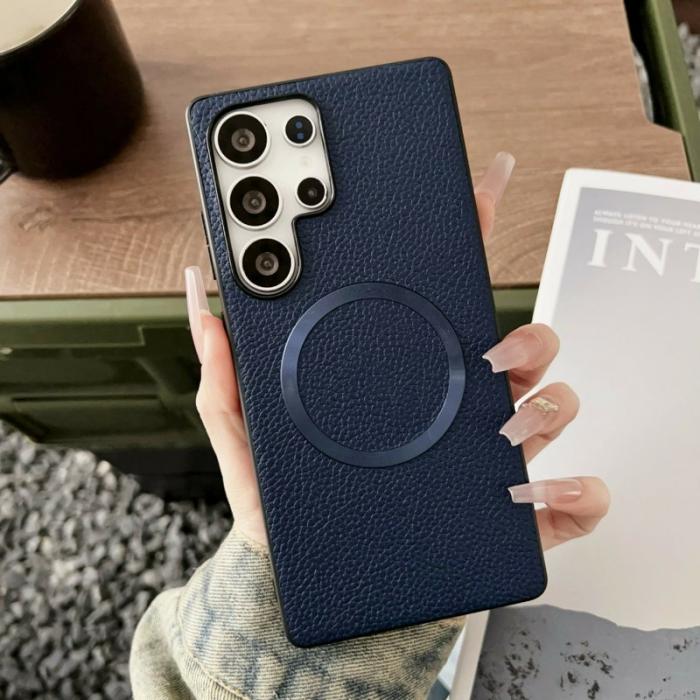 OEM - Mobilskal för Samsung Galaxy S26 Ultra Magnetiskt PU + TPU - Blå