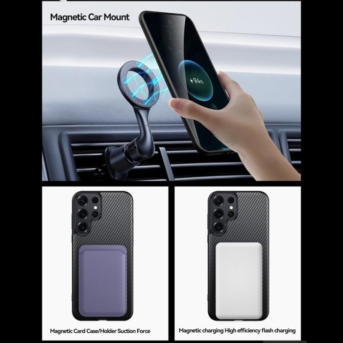 SULADA - Sulada Mobilskal för Samsung Galaxy S26 Ultra Magnetiskt PU + TPU - Blå