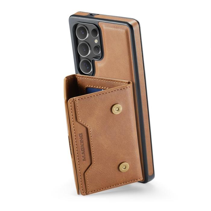 MAGKING - MAGKING Mobilskal för Samsung Galaxy S26 Ultra Magnetiskt PU + TPU - Brun