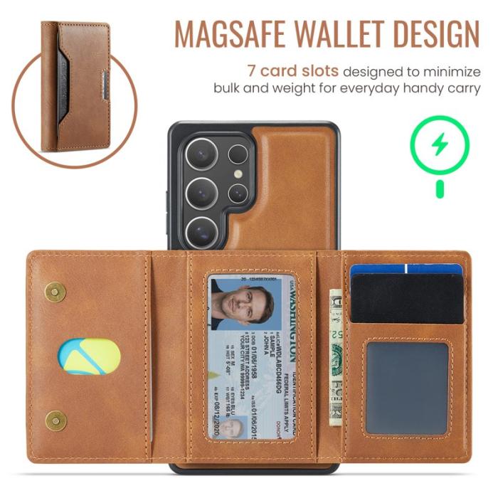 MAGKING - MAGKING Mobilskal för Samsung Galaxy S26 Ultra Magnetiskt PU + TPU - Brun