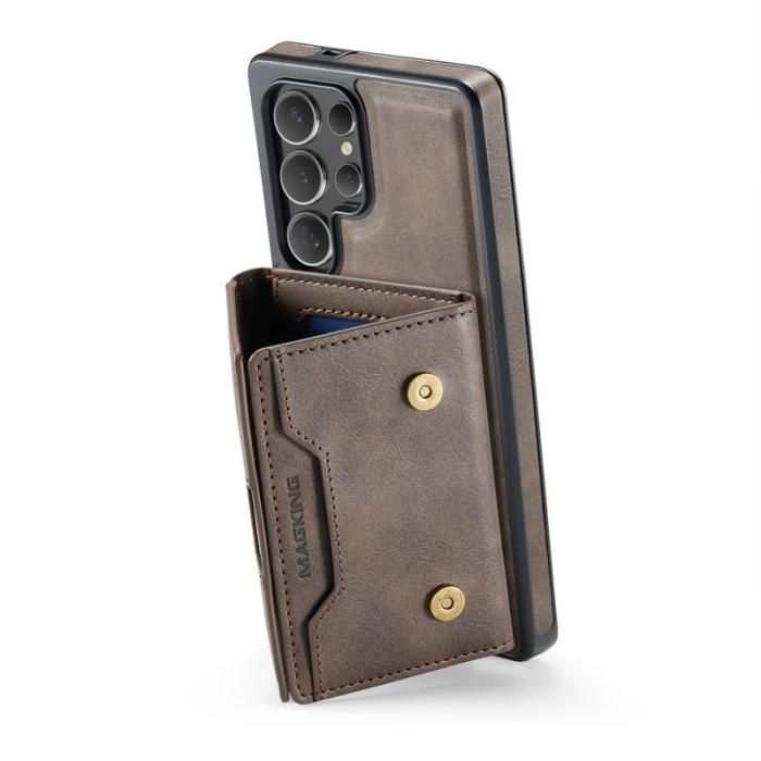 MAGKING - MAGKING Mobilskal för Samsung Galaxy S26 Ultra Magnetiskt PU + TPU - Kaffe