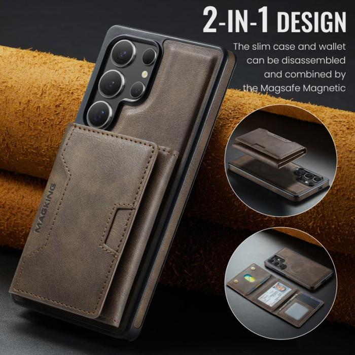 MAGKING - MAGKING Mobilskal för Samsung Galaxy S26 Ultra Magnetiskt PU + TPU - Kaffe