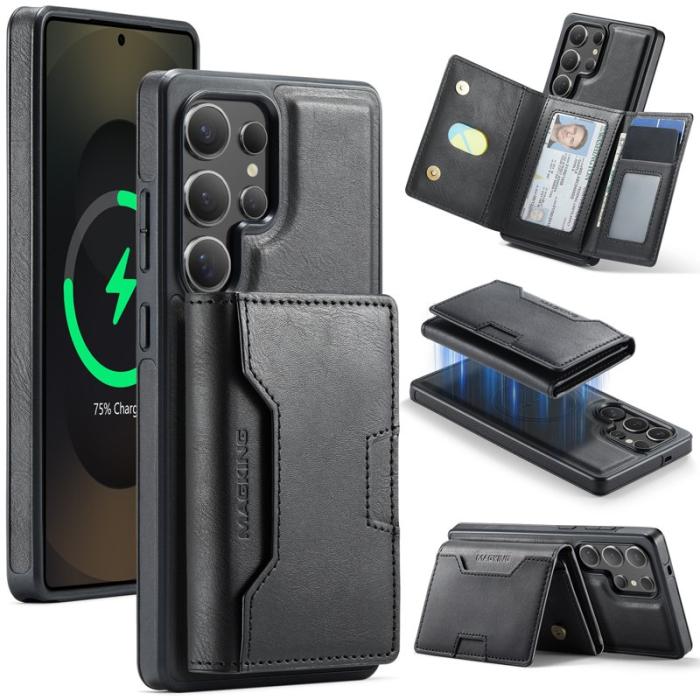 MAGKING - MAGKING Mobilskal för Samsung Galaxy S26 Ultra Magnetiskt PU + TPU - Svart