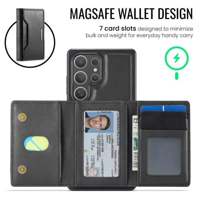 MAGKING - MAGKING Mobilskal för Samsung Galaxy S26 Ultra Magnetiskt PU + TPU - Svart