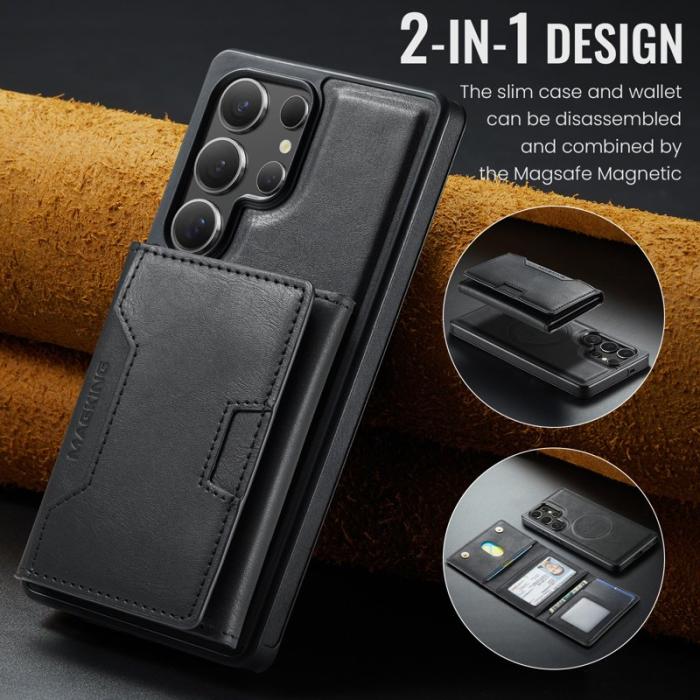 MAGKING - MAGKING Mobilskal för Samsung Galaxy S26 Ultra Magnetiskt PU + TPU - Svart