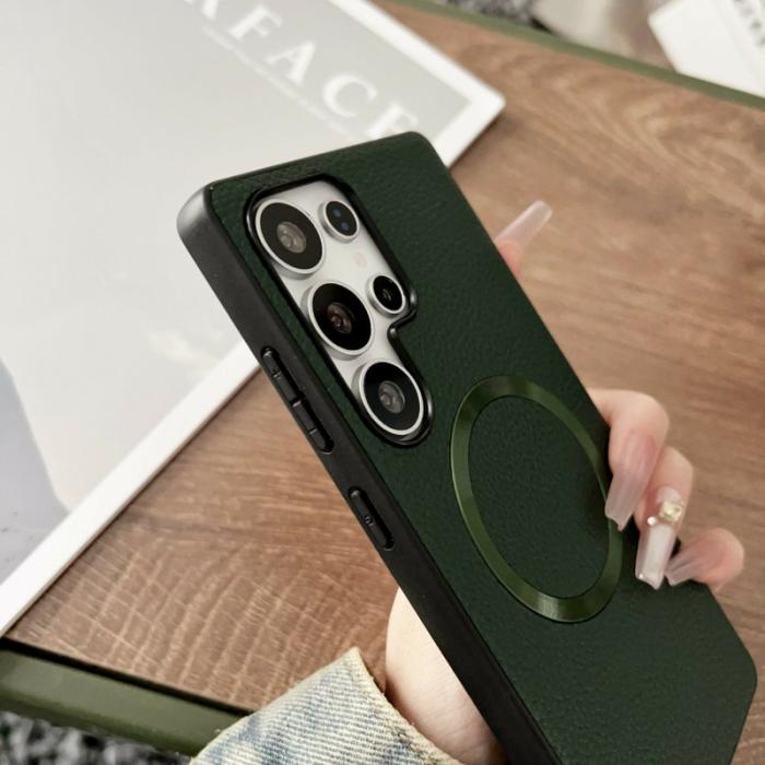 OEM - Mobilskal för Samsung Galaxy S26 Ultra Magnetiskt PU + TPU - Svart