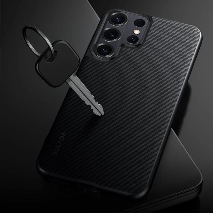 SULADA - Sulada Mobilskal för Samsung Galaxy S26 Ultra Magnetiskt PU + TPU - Svart