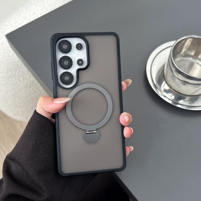 OEM - Mobilskal för Samsung Galaxy S26 Ultra Magnetiskt Ring Kickstand - Svart