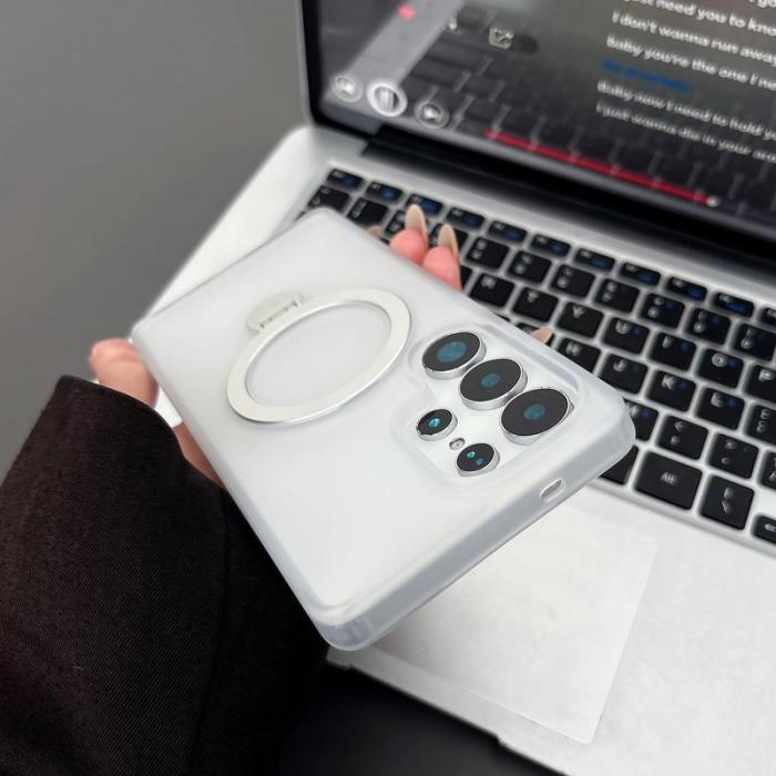 OEM - Mobilskal för Samsung Galaxy S26 Ultra Magnetiskt Ring Kickstand TPU + PC - Vit