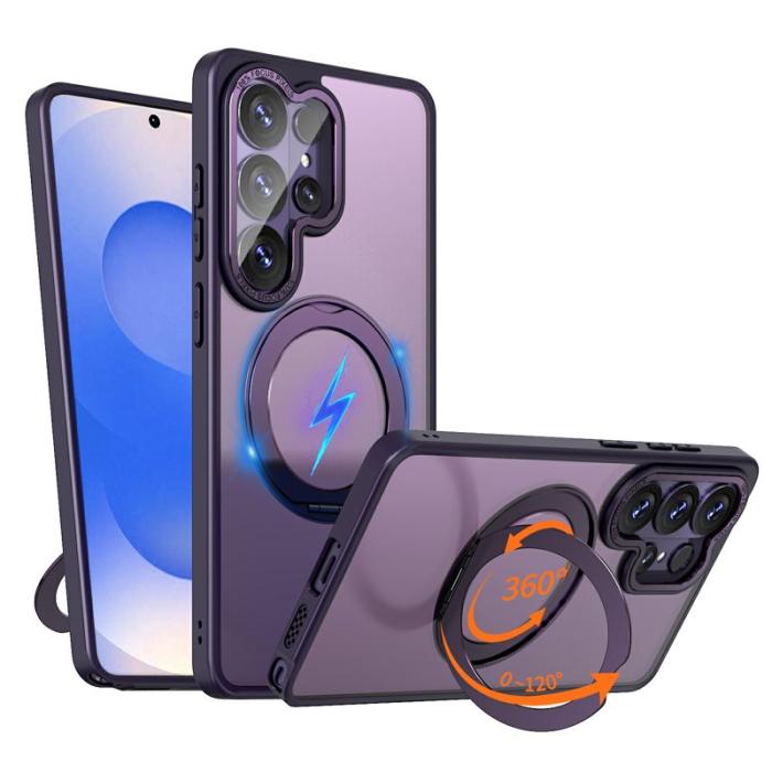 OEM - Mobilskal för Samsung Galaxy S26 Ultra Magnetiskt TPU + Kickstand - Lila