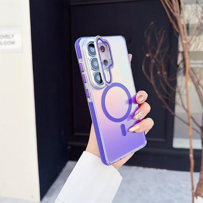 OEM - Mobilskal för Samsung Galaxy S26 Ultra Magnetiskt TPU + Kickstand - Lila