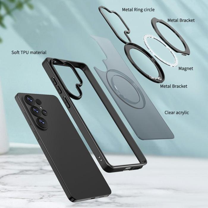 OEM - Mobilskal för Samsung Galaxy S26 Ultra Magnetiskt TPU + Kickstand - Svart