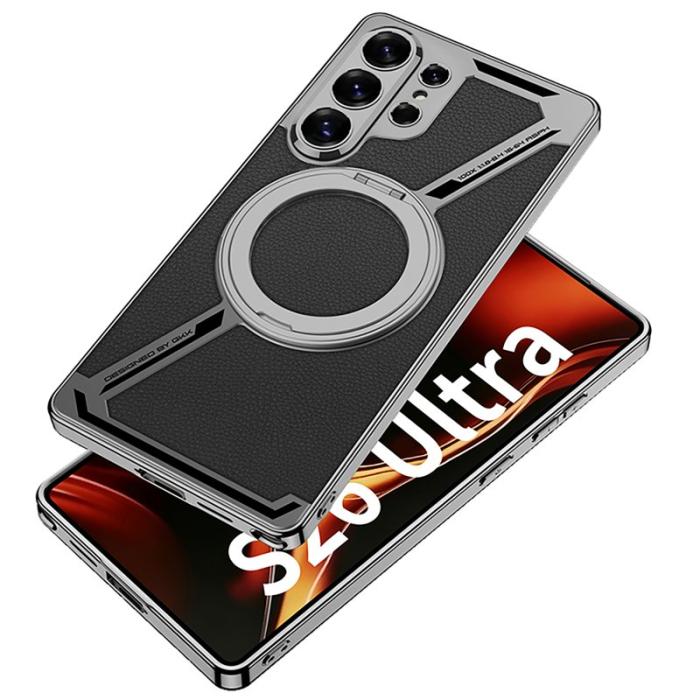 GKK - GKK Mobilskal för Samsung Galaxy S26 Ultra Magnetiskt TPU Kickstand - Titan Grå