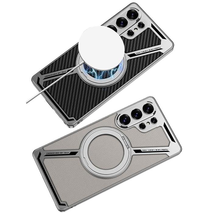 GKK - GKK Mobilskal för Samsung Galaxy S26 Ultra Magnetiskt TPU Kickstand - Titan Grå