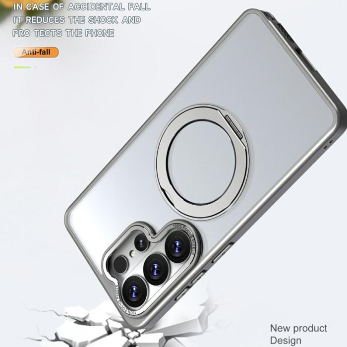 OEM - Mobilskal för Samsung Galaxy S26 Ultra Magnetiskt TPU + Kickstand - Titan Grå