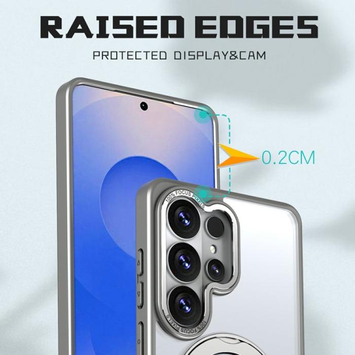 OEM - Mobilskal för Samsung Galaxy S26 Ultra Magnetiskt TPU + Kickstand - Titan Grå