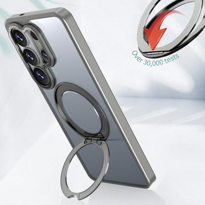 OEM - Mobilskal för Samsung Galaxy S26 Ultra Magnetiskt TPU + Kickstand - Titan Grå