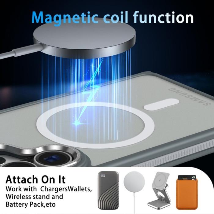 OEM - Mobilskal för Samsung Galaxy S26 Ultra Magnetiskt TPU PC - Grå
