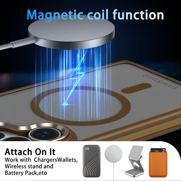 OEM - Mobilskal för Samsung Galaxy S26 Ultra Magnetiskt TPU PC - Khaki
