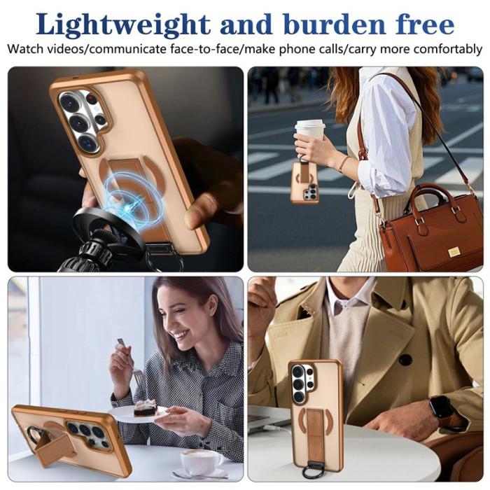 OEM - Mobilskal för Samsung Galaxy S26 Ultra Magnetiskt TPU + PC - Khaki