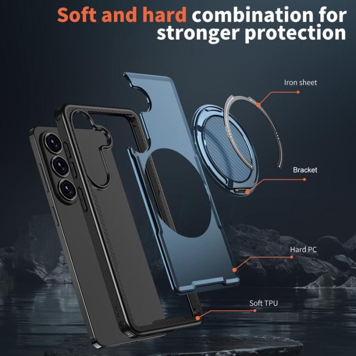 OEM - Mobilskal för Samsung Galaxy S26 Ultra Magnetiskt TPU + PC Kickstand - Blå