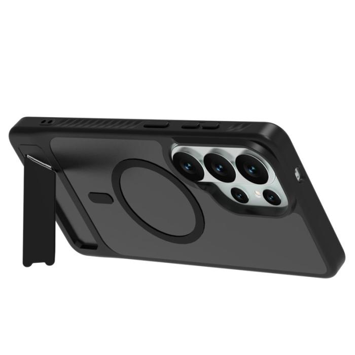 LeReach - LeReach Mobilskal för Samsung Galaxy S26 Ultra Magnetiskt Kickstand - Svart