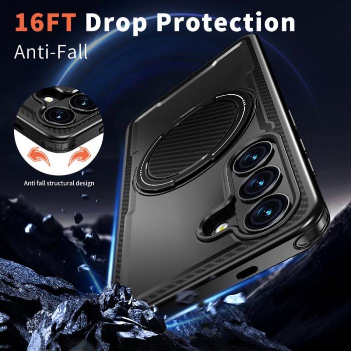 OEM - Mobilskal för Samsung Galaxy S26 Ultra Magnetiskt TPU + PC Kickstand - Svart