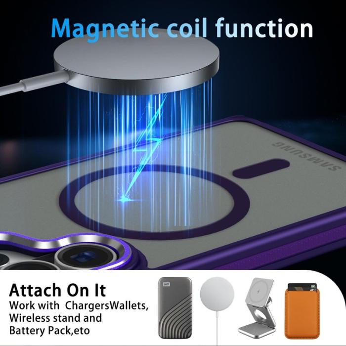 OEM - Mobilskal för Samsung Galaxy S26 Ultra Magnetiskt TPU PC - Lila