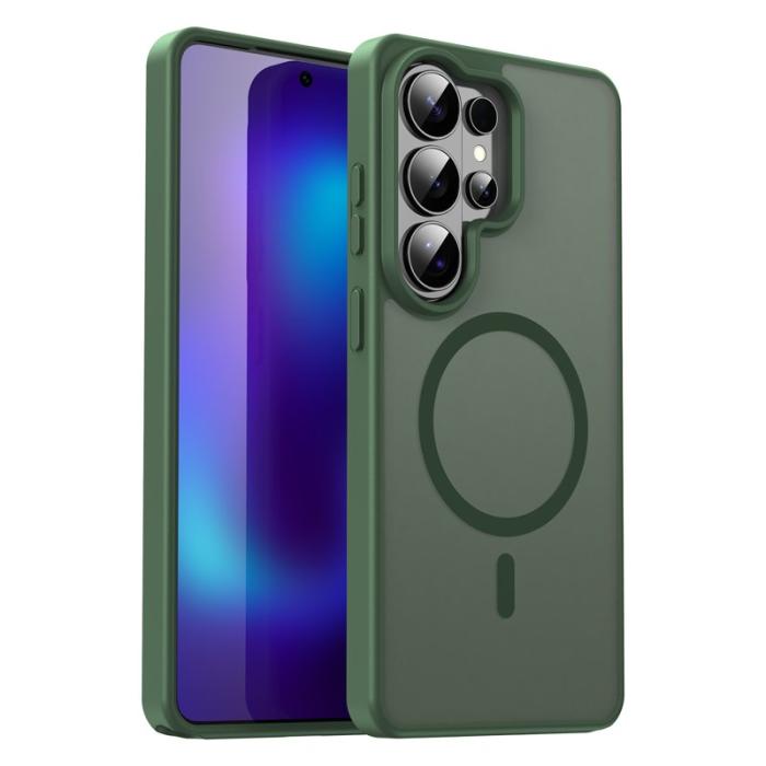 OEM - Mobilskal för Samsung Galaxy S26 Ultra Magnetiskt TPU + PC - Olivgrön