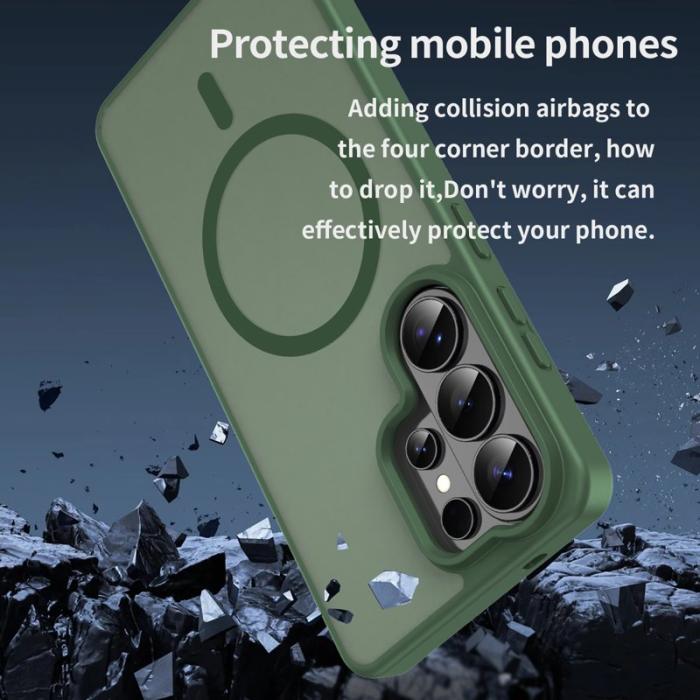 OEM - Mobilskal för Samsung Galaxy S26 Ultra Magnetiskt TPU + PC - Olivgrön