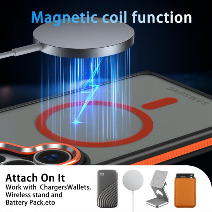 OEM - Mobilskal för Samsung Galaxy S26 Ultra Magnetiskt TPU PC - Orange