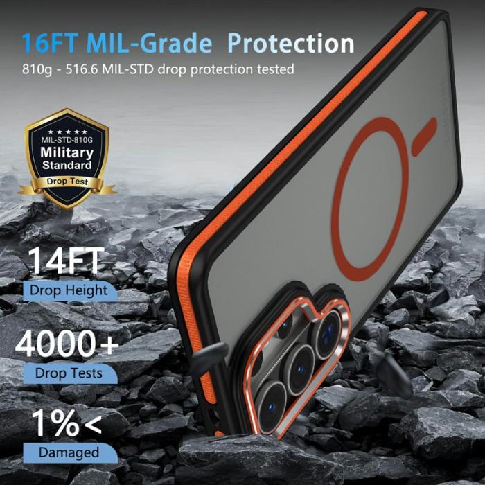 OEM - Mobilskal för Samsung Galaxy S26 Ultra Magnetiskt TPU PC - Orange