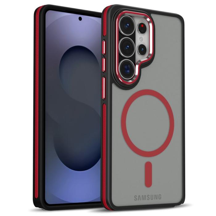 OEM - Mobilskal för Samsung Galaxy S26 Ultra Magnetiskt TPU PC - Röd