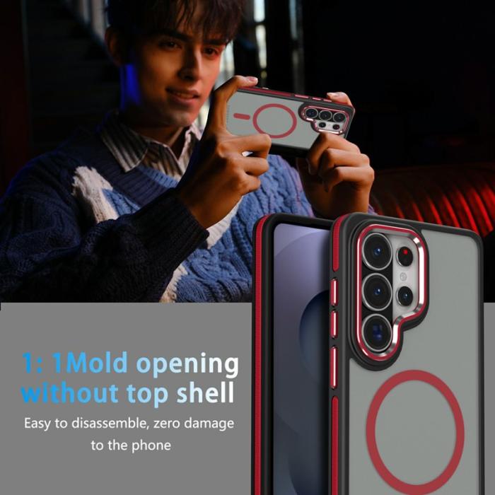 OEM - Mobilskal för Samsung Galaxy S26 Ultra Magnetiskt TPU PC - Röd