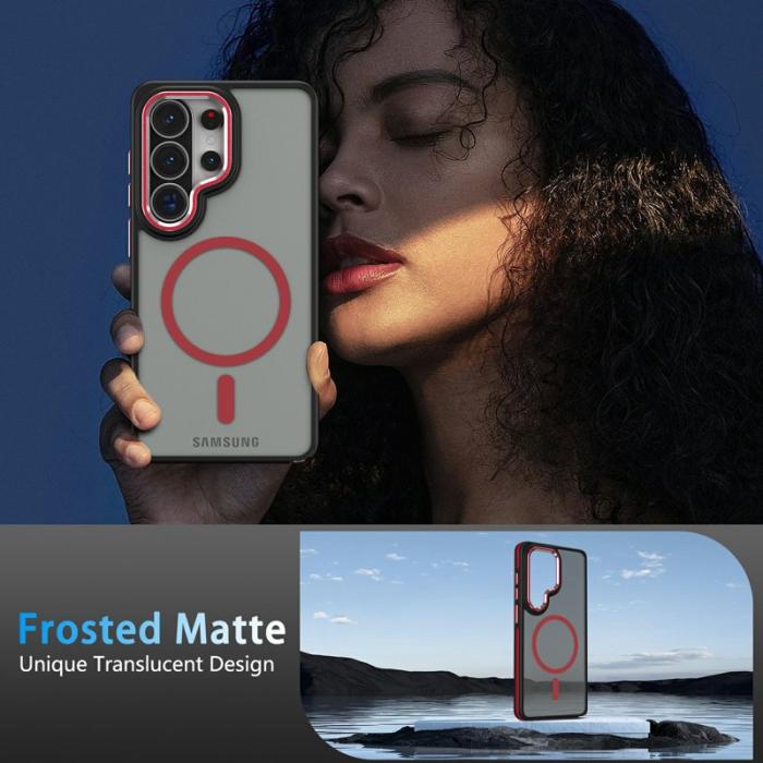 OEM - Mobilskal för Samsung Galaxy S26 Ultra Magnetiskt TPU PC - Röd